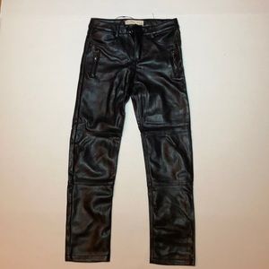 Zara Black faux Leather  pants Girls size 7